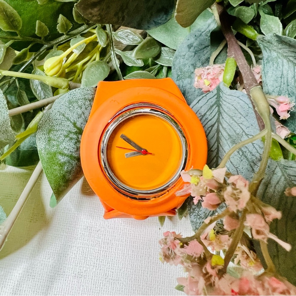 Neon Orange Slap Wrist Watch - Picture 8 of 12